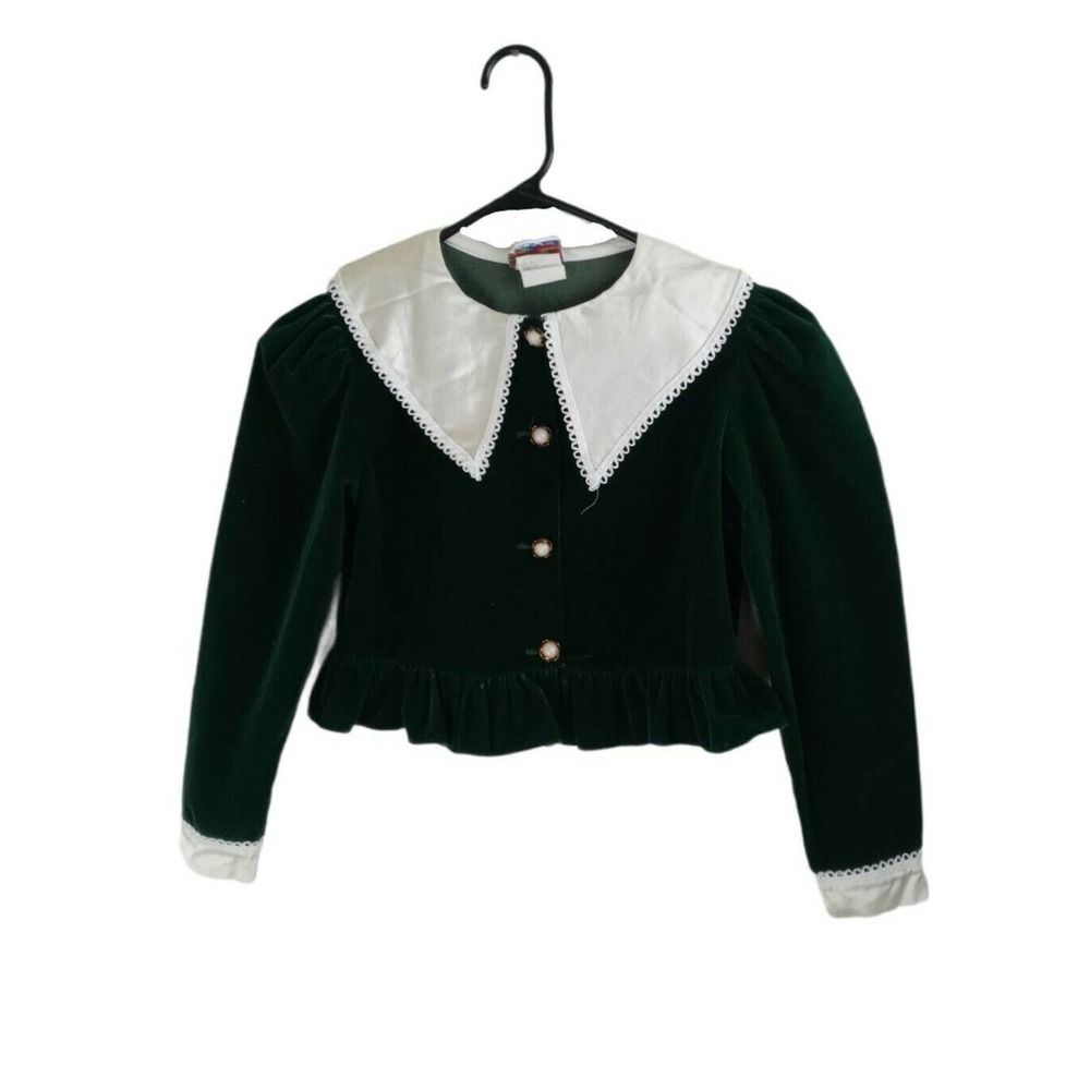 Somersaults Pilgrim Collar‎ Crop Top Button VTG
